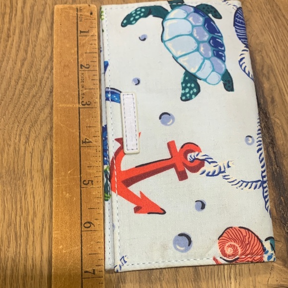 Vera Bradley Anchors Aweigh checkbook cover retired pattern perfect condition - Picture 5 of 6